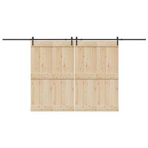 Komplet opreme za drsna vrata 427 cm jeklo črne barve