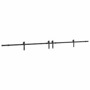 vidaXL liugukse tarvikute komplekt 366 cm terasest, must