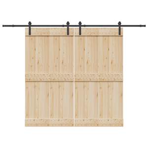 Komplet opreme za drsna vrata 427 cm jeklo črne barve