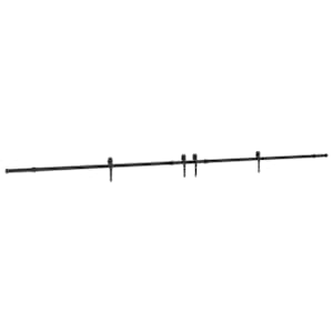Sada příslušenství pro posuvné dveře 427 cm ocelová černá - obrázek 2