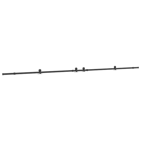 vidaXL liugukse tarvikute komplekt 427 cm terasest, must