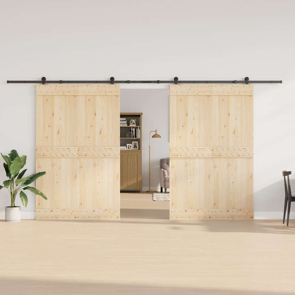 vidaXL Liukuovi Hardware Kit 427 cm Teräs Musta