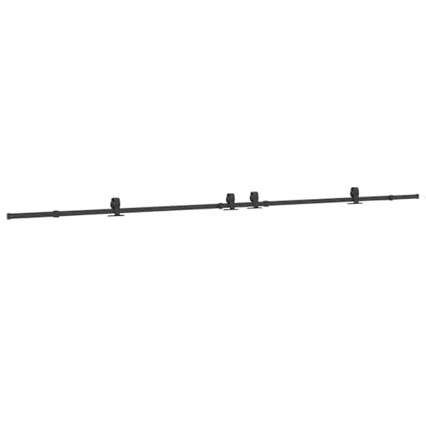 vidaXL liugukse tarvikute komplekt 400 cm terasest, must