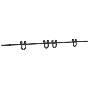 vidaXL liugukse tarvikute komplekt 366 cm terasest, must