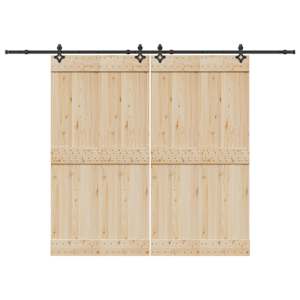 Komplet opreme za drsna vrata 305 cm jeklo črne barve