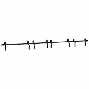 vidaXL liugukse tarvikute komplekt 366 cm terasest, must