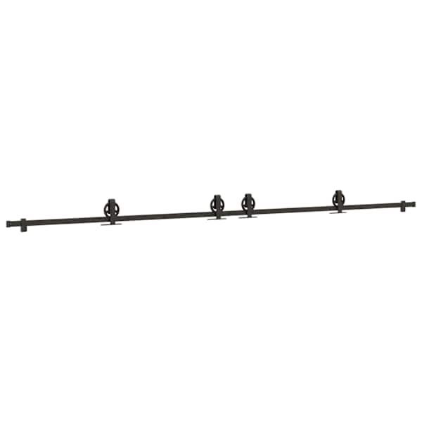 vidaXL liugukse tarvikute komplekt 366 cm terasest, must