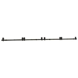 vidaXL liugukse tarvikute komplekt 366 cm terasest, must