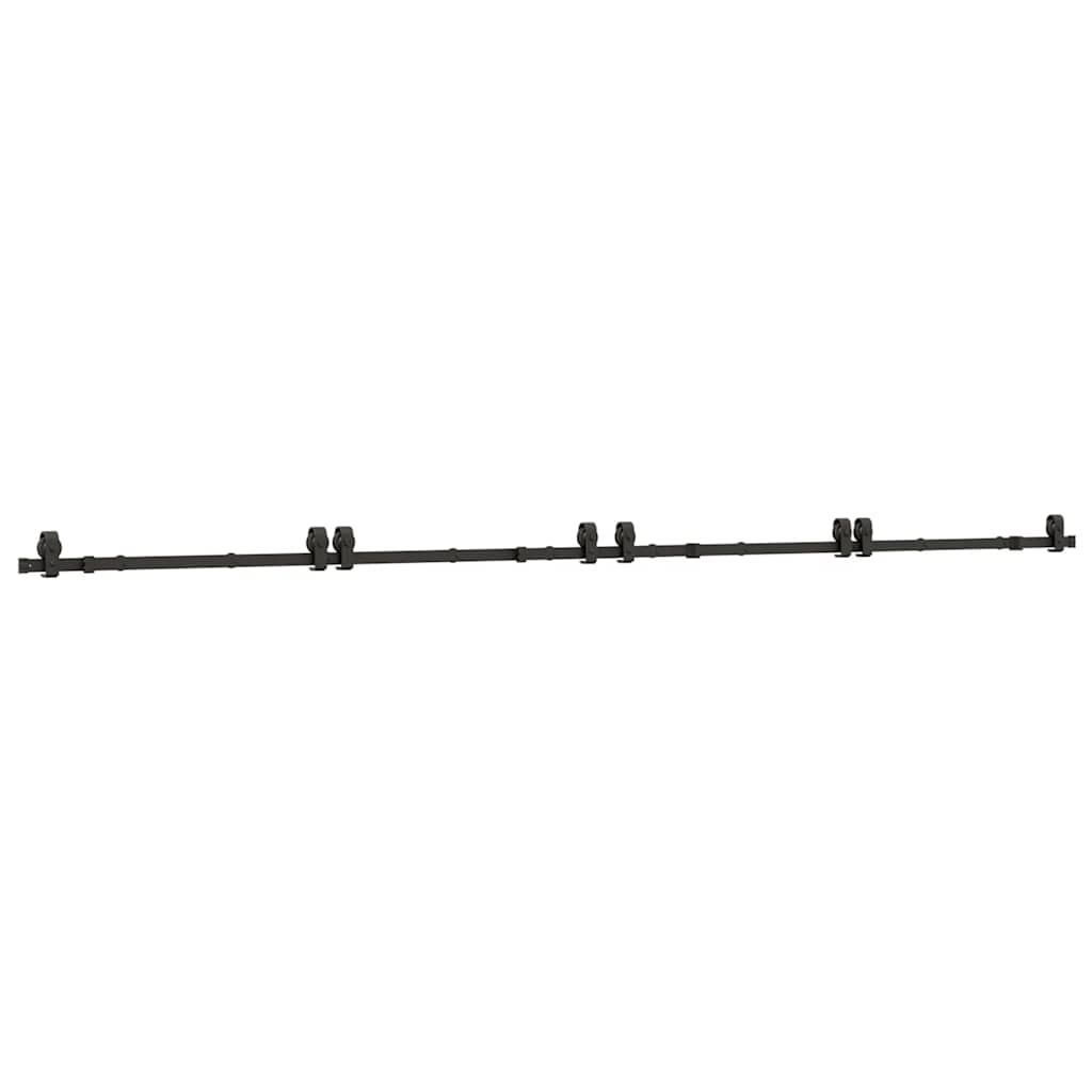 Thumbnail - vidaXL Schiebetürbeschlag-Set 400 cm Stahl Schwarz