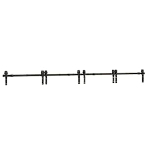 vidaXL liugukse tarvikute komplekt 366 cm terasest, must