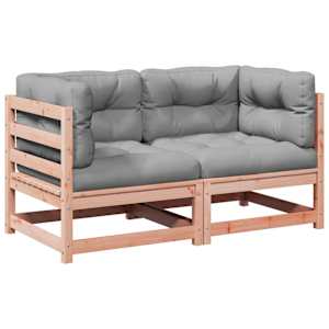 Vrtna sedežna garnitura 2-delna z blazinami trden les douglas - slika 2