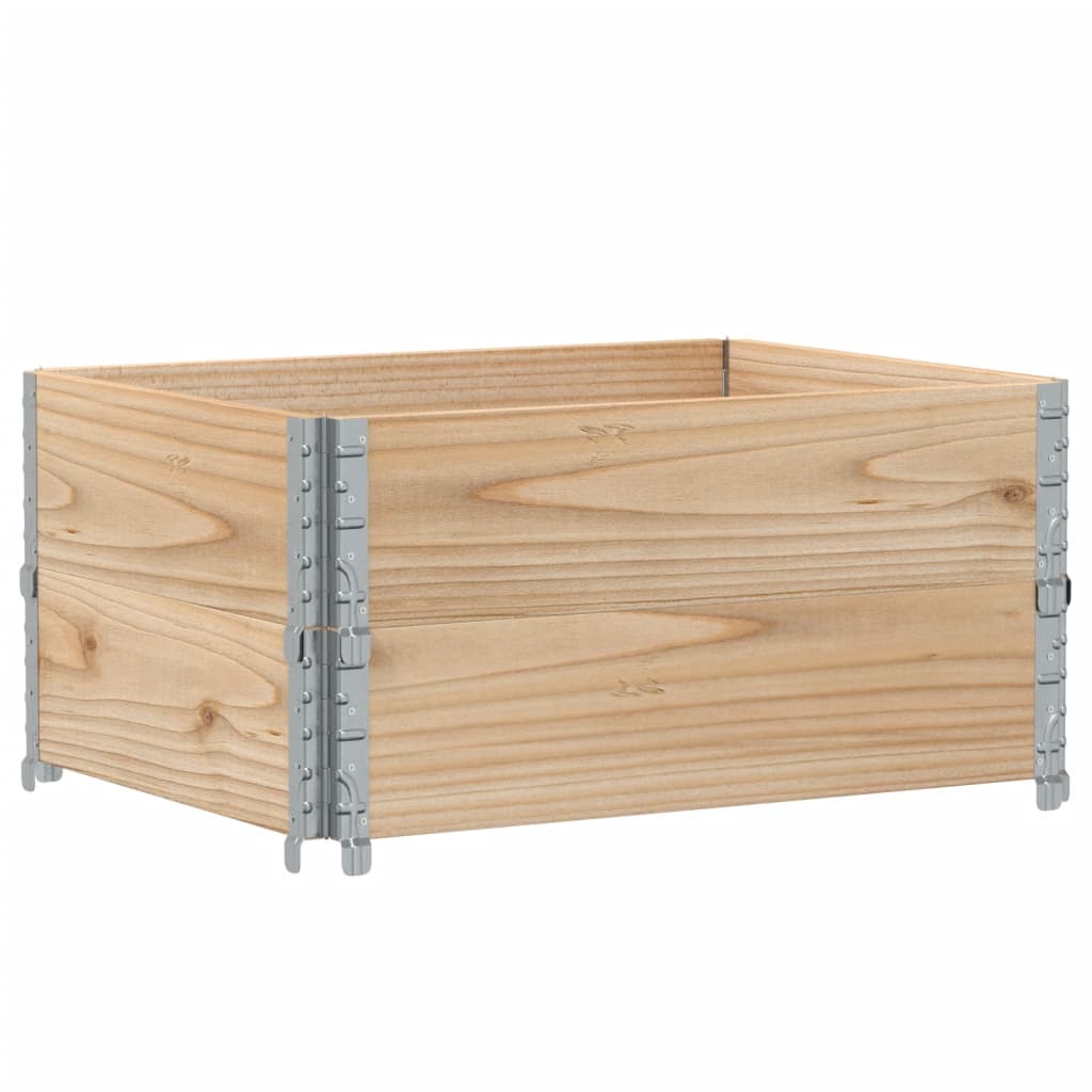vidaXL Paletové nástavce 2 ks 80 x 60 cm masivní borové dřevo
