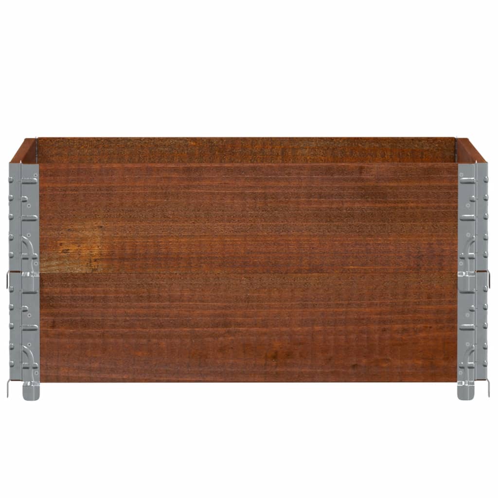 vidaXL Palletopzetranden 2 st 80x60 cm massief grenenhout bruin afbeelding
