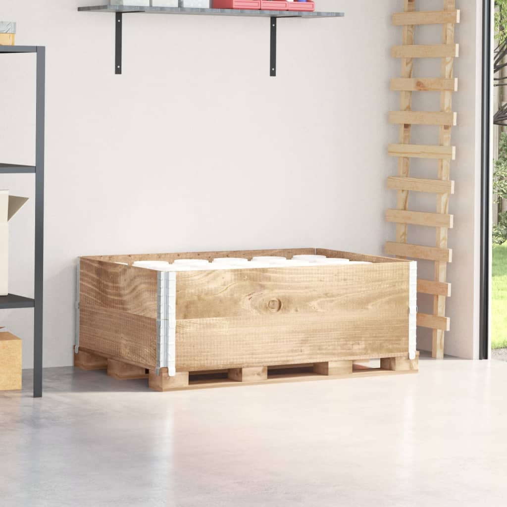 Paretali per Pallet 2 pz 120×80 cm in Legno Massello di Pino