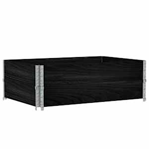 Paletové nástavce 2 ks černé 120 x 80 cm masivní borové dřevo - obrázek 2