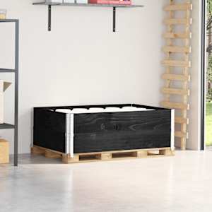 Paletni okvirji 2 kosa črni 120x80 cm trdna borovina