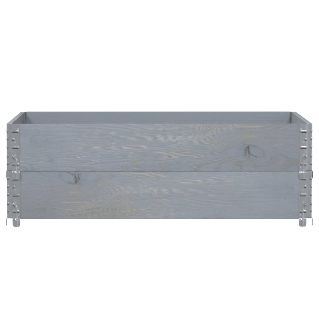 vidaXL Palletopzetranden 2 st 120x80 cm massief grenenhout grijs afbeelding