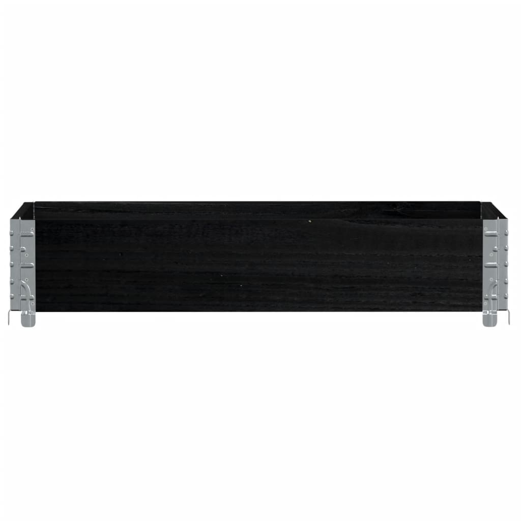 vidaXL Palletopzetrand 100x50 cm massief grenenhout zwart afbeelding