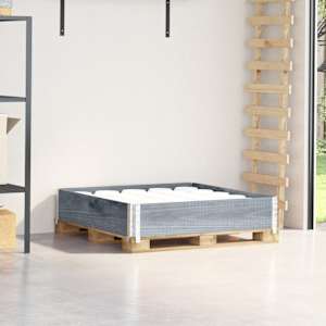 Paletni okvir siv 100x100 cm trdna borovina