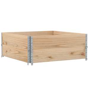 Paletové nástavce 2 ks 100 x 100 cm masivní borové dřevo - obrázek 2