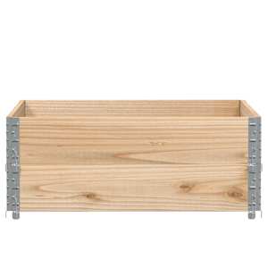Paletové nástavce 2 ks 100 x 100 cm masivní borové dřevo - obrázek 3