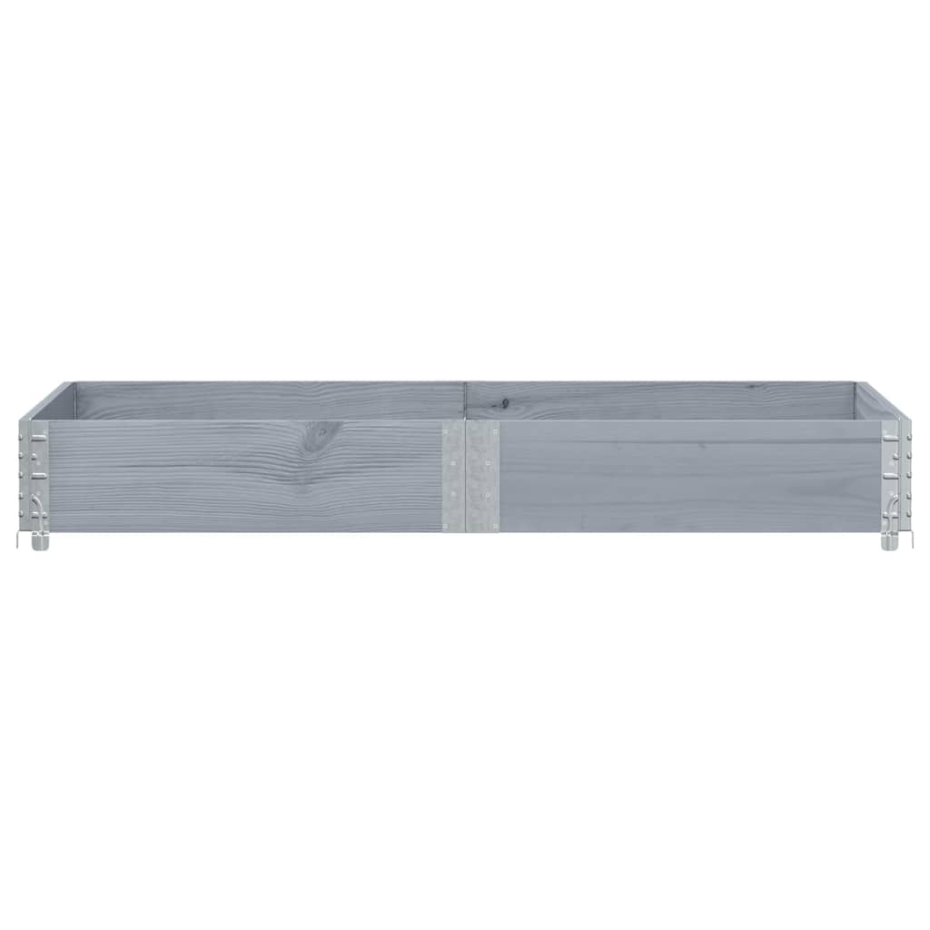 vidaXL Palletopzetrand 150x50 cm massief grenenhout grijs afbeelding