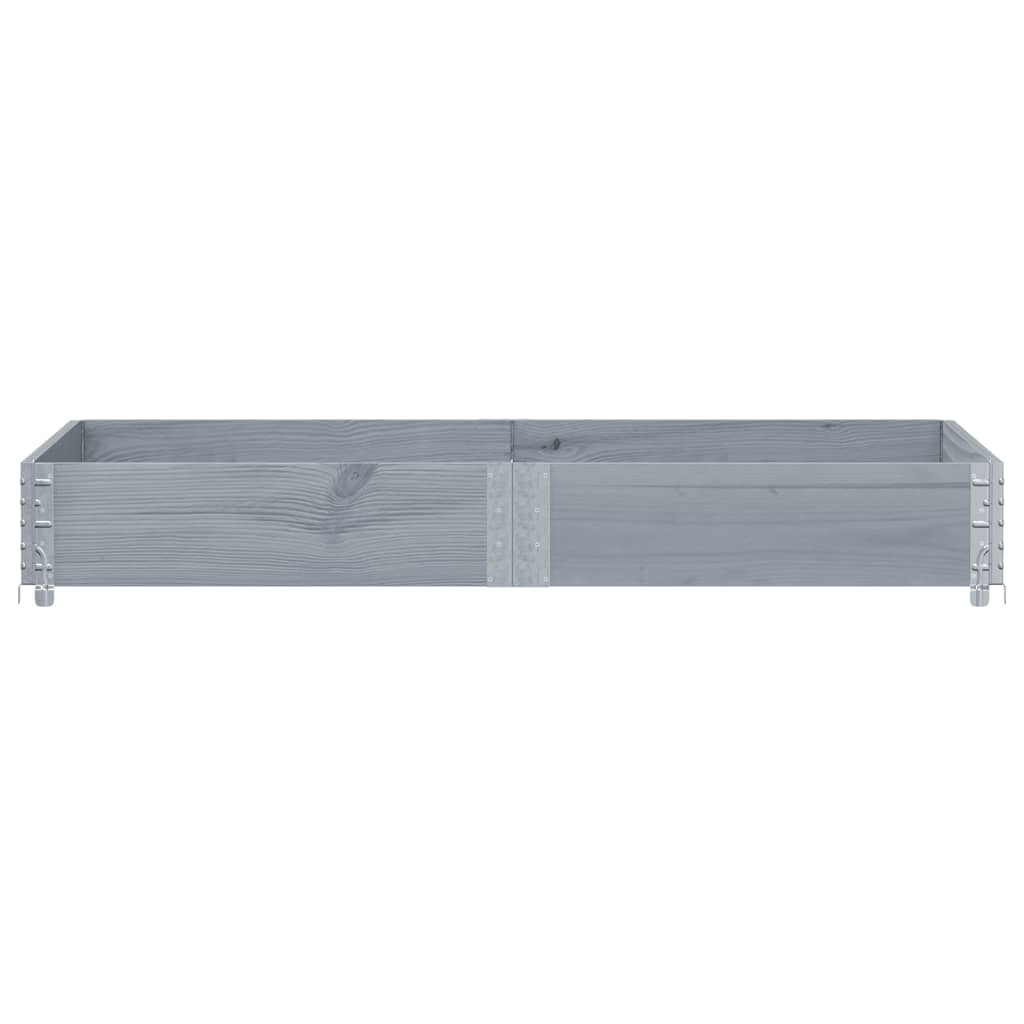 vidaXL Kuormalavan reunus harmaa 150x100 cm täysi mänty