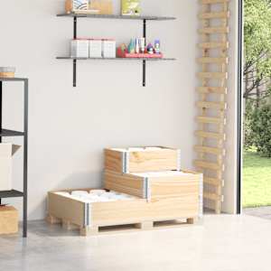 Visoka greda 3-nadstropna 120x80 cm trdna borovina