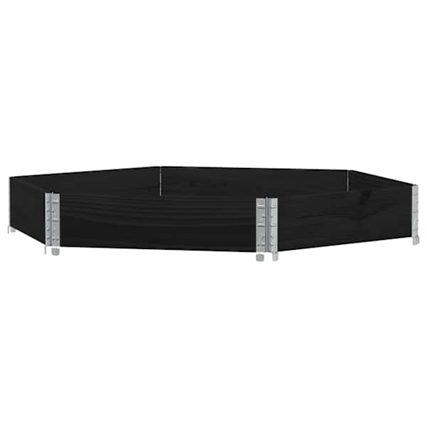 vidaXL taimekast kuusnurk, must 160x160 cm, m&auml;nnipuit