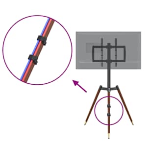 Stojan na TV trojnožka 37"–65" max. VESA 400 x 400 mm 40 kg - obrázek 8