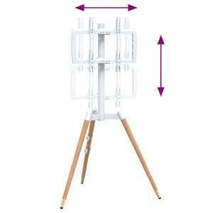 Stojan na TV trojnožka 37"–65" max. VESA 400 x 400 mm 40 kg - obrázek 7