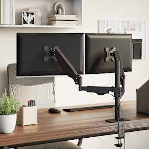 Dvojité rameno na monitory max. 27" plynová pružina 20 kg - obrázek 3