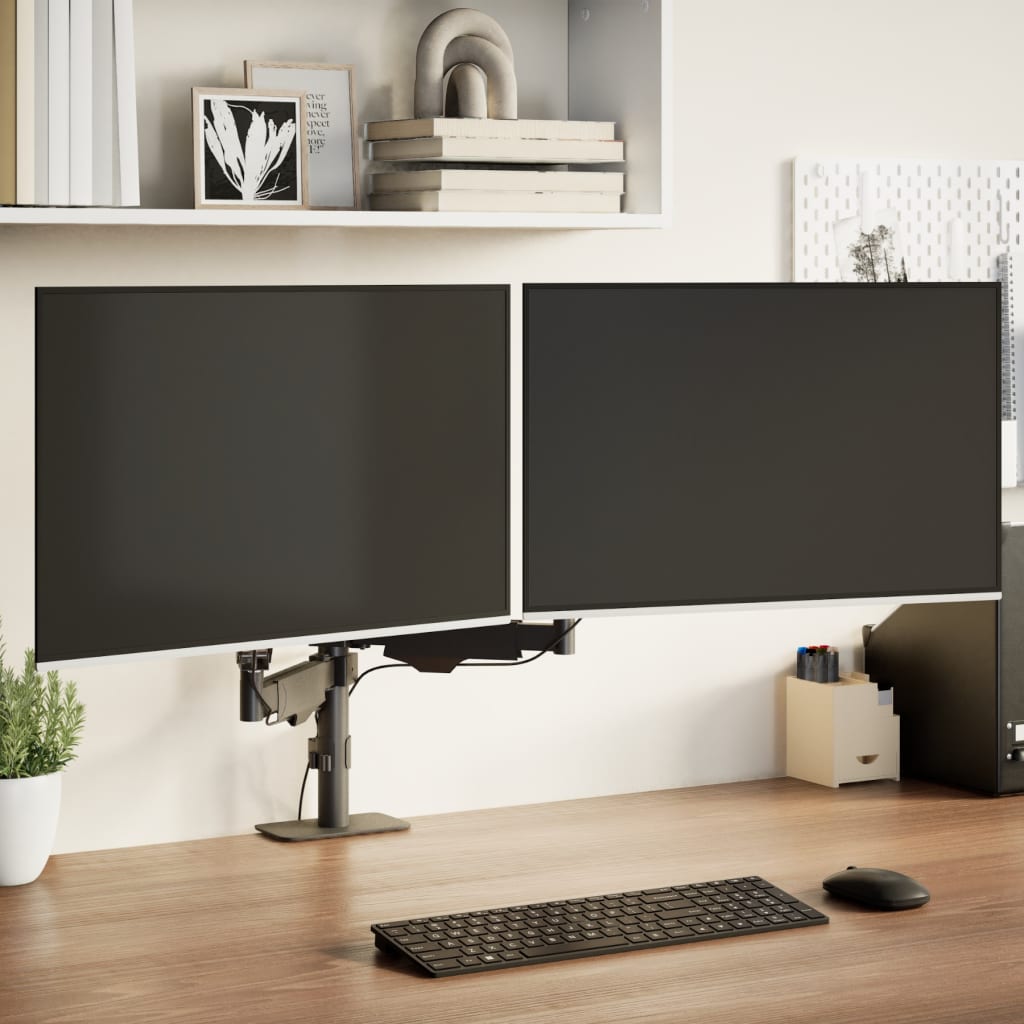 vidaXL Doppel-Monitorarm für Max 27 Zoll VESA 75/100 mm 20 kg