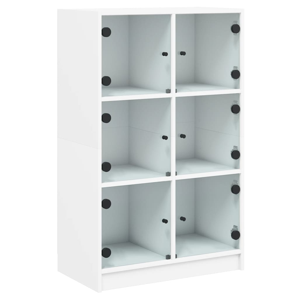 vidaXL Highboard s dvířky bílý 68 x 37 x 109 cm kompozitní dřevo