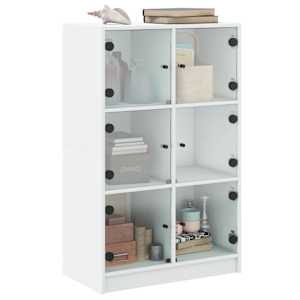Highboard s dvířky bílý 68 x 37 x 109 cm kompozitní dřevo - obrázek 5