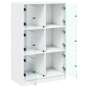 Highboard s dvířky bílý 68 x 37 x 109 cm kompozitní dřevo - obrázek 6