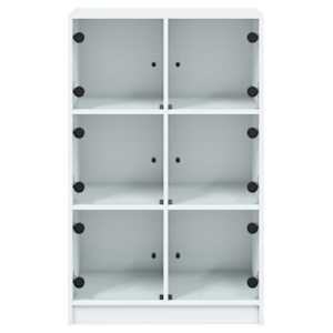 Highboard s dvířky bílý 68 x 37 x 109 cm kompozitní dřevo - obrázek 7