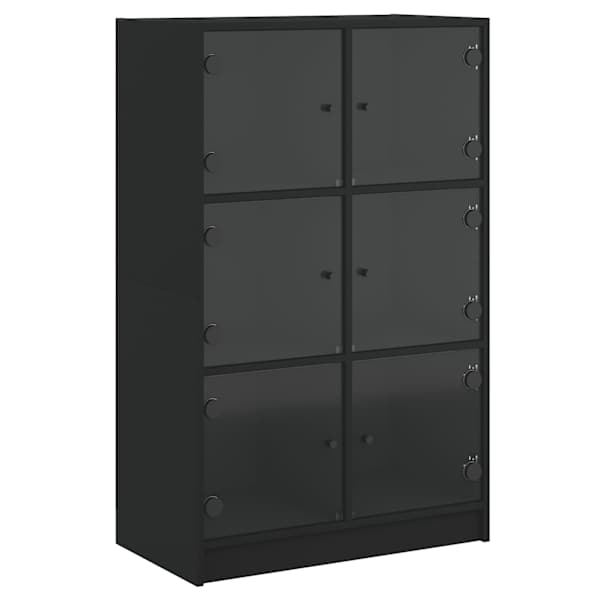 vidaXL k&otilde;rge kapp ustega, must, 68 x 37 x 109 cm, tehispuit