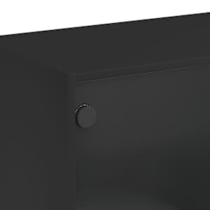 Highboard s dvířky černý 68 x 37 x 109 cm kompozitní dřevo - obrázek 10