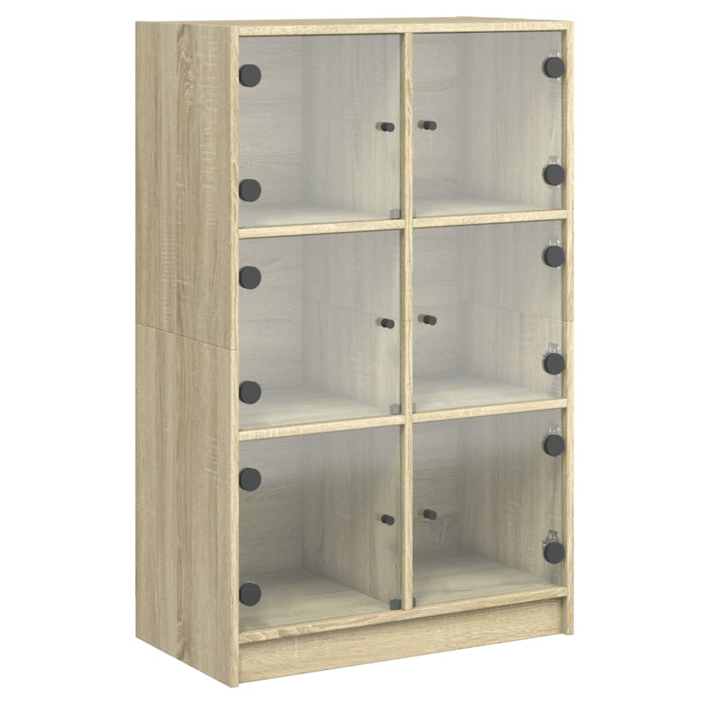 vidaXL Highboard s dvířky dub sonoma 68 x 37 x 109 cm kompozitní dřevo