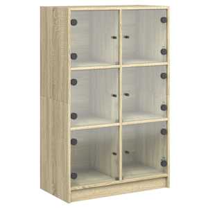 Highboard s dvířky dub sonoma 68 x 37 x 109 cm kompozitní dřevo - obrázek 2