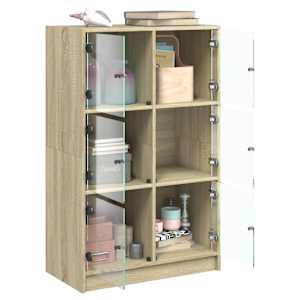 Highboard s dvířky dub sonoma 68 x 37 x 109 cm kompozitní dřevo - obrázek 4