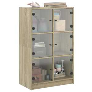 Highboard s dvířky dub sonoma 68 x 37 x 109 cm kompozitní dřevo - obrázek 5