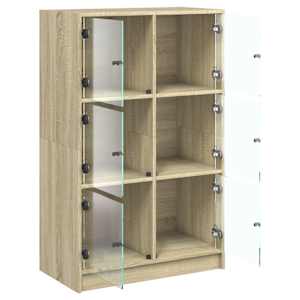 Highboard s dvířky dub sonoma 68 x 37 x 109 cm kompozitní dřevo - obrázek 6