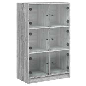 Highboard s dvířky šedý sonoma 68x37x109 cm kompozitní dřevo - obrázek 2