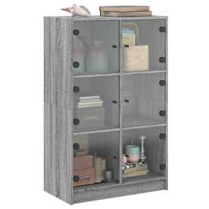 Highboard s dvířky šedý sonoma 68x37x109 cm kompozitní dřevo - obrázek 5