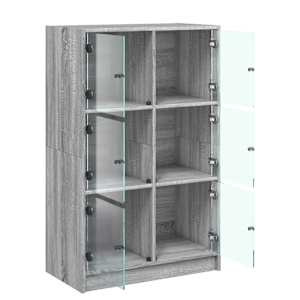 Highboard s dvířky šedý sonoma 68x37x109 cm kompozitní dřevo - obrázek 6