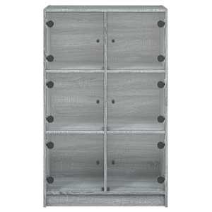 Highboard s dvířky šedý sonoma 68x37x109 cm kompozitní dřevo - obrázek 7