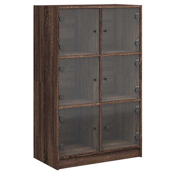 vidaXL k&otilde;rge kapp ustega, pruun tamm, 68 x 37 x 109 cm, tehispuit