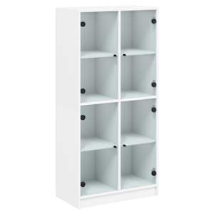 Highboard s dvířky bílý 68 x 37 x 142 cm kompozitní dřevo - obrázek 2
